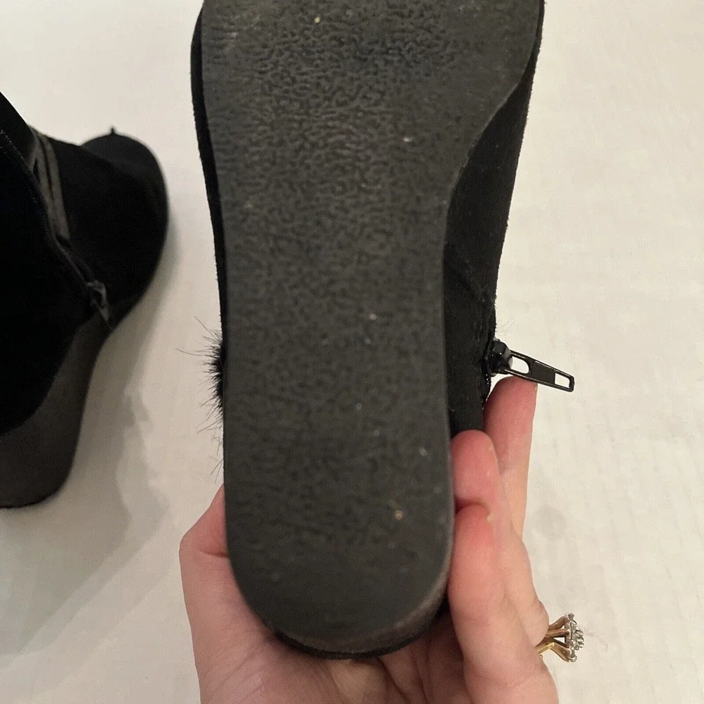 Girls Simply Styled Tansy Dress Boots Size 2M Black Suede